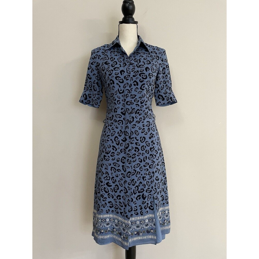 Altuzarra Silk Animal Print Knee-length Dress Made In Italy EUC Size IT34 US 2